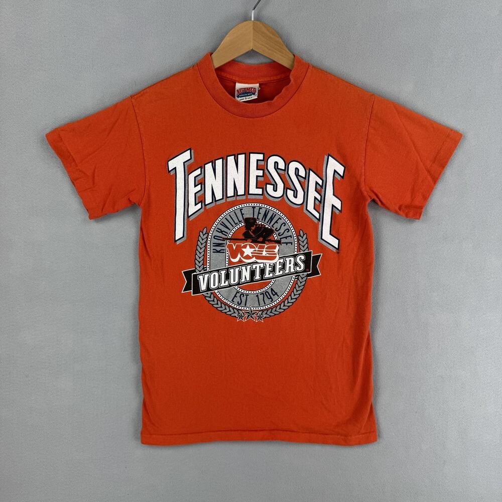 Vintage Tennessee Volunteers Shirt Mens Large Orange NCAA Football Nutmeg USA